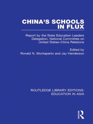 cover image of China's Schools in Flux